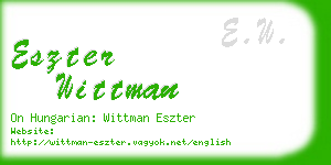 eszter wittman business card